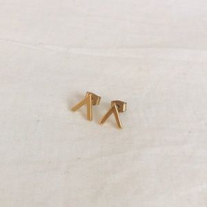 Madewell Gold Triangle Earring Studs